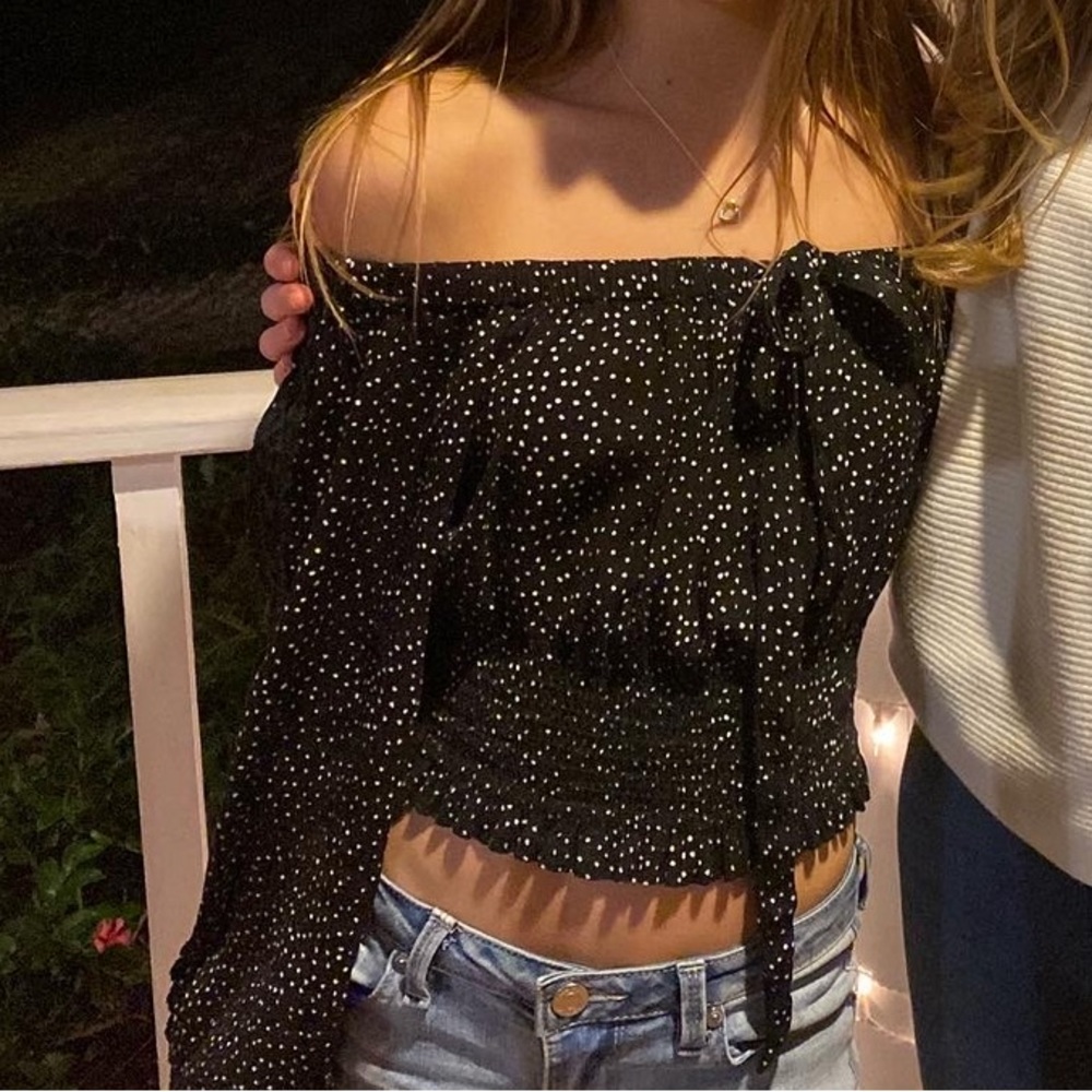 Planet Blue Off the Shoulder Top